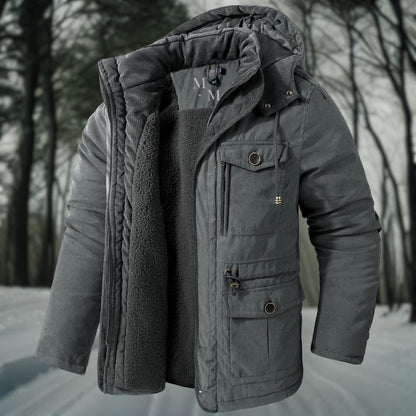 Winterjacke – mit Kapuze – mit Fleece gefüttert - Daunenjacke – Wintermäntel und -jacken für Herren-HauteBerlin