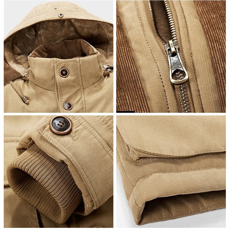 Winterparka | Kapuze | Fleece gefüttert | Schneejacke | Winterjacken für Männer-HauteBerlin