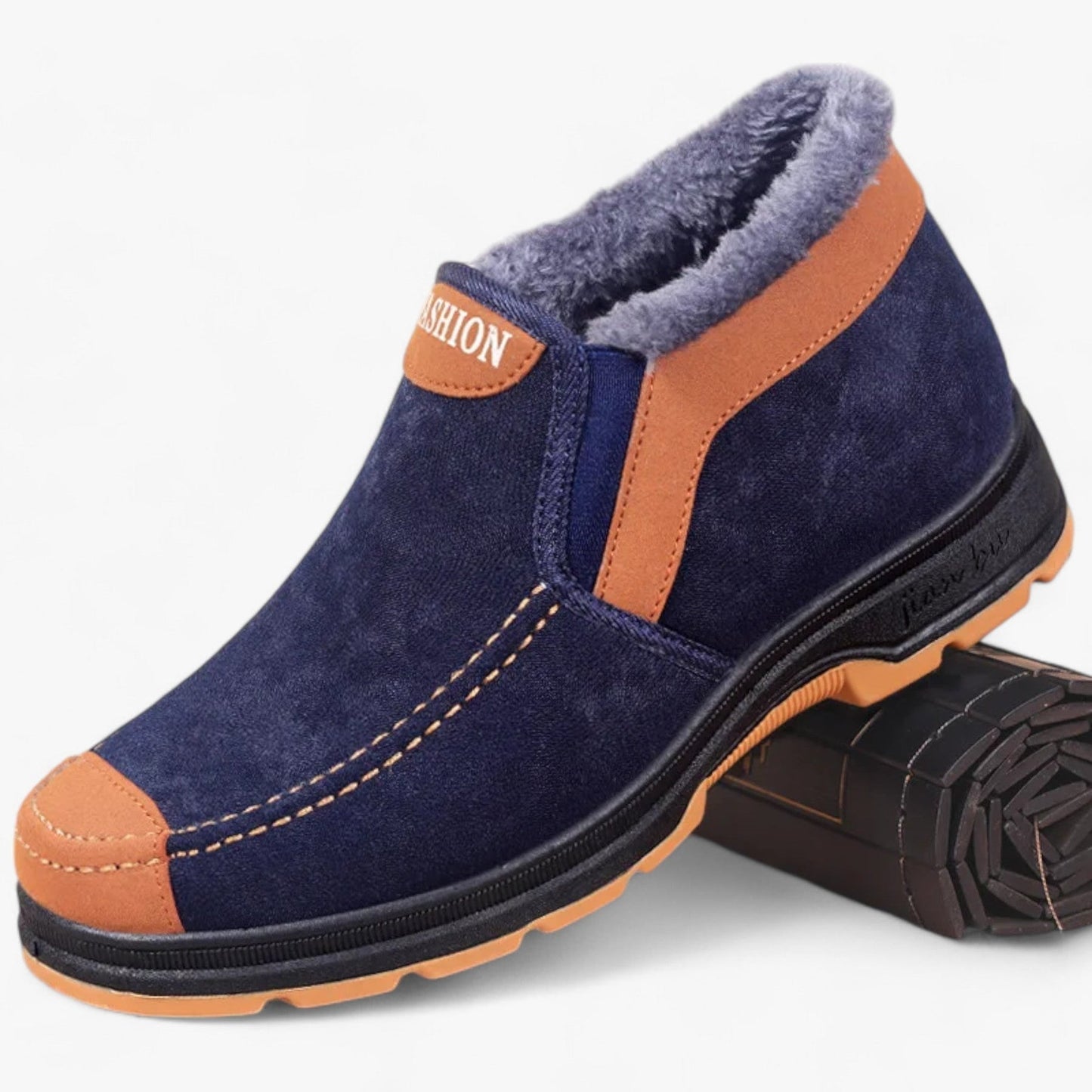 Winterschuhe | mit Fleece gefüttert | rutschfest | Slip-On-Schuhe | Herrenschuhe-HauteBerlin