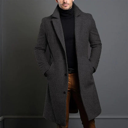 Wollmantel – Einreihiger Winter-Trenchcoat für Herren-HauteBerlin