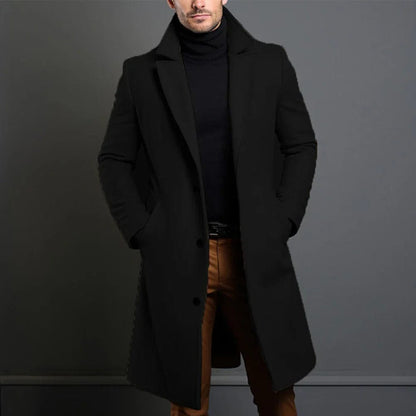 Wollmantel – Einreihiger Winter-Trenchcoat für Herren-HauteBerlin