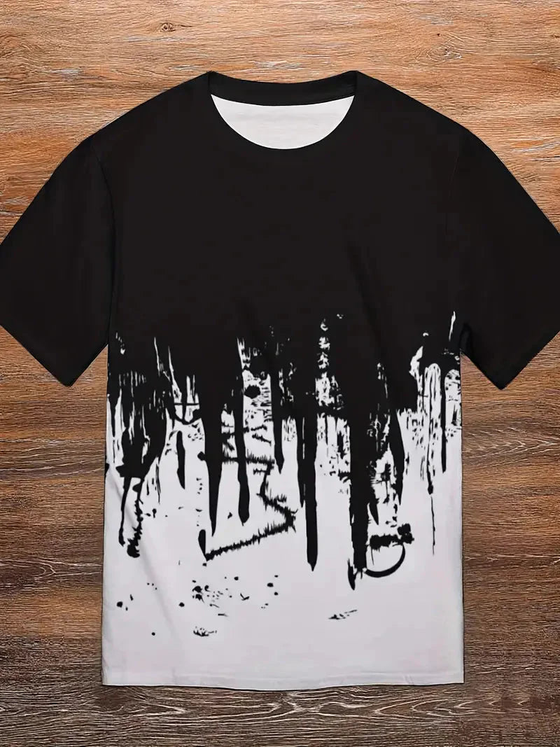 Zachary T-Shirt | Herren Casual Splash Print Hemd-HauteBerlin