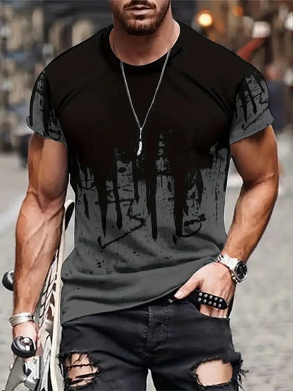 Zachary T-Shirt | Herren Casual Splash Print Hemd-HauteBerlin