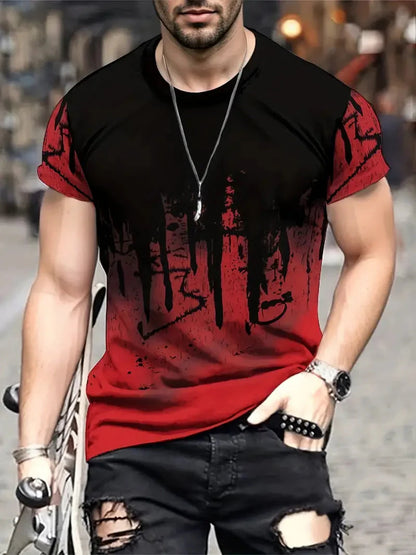 Zachary T-Shirt | Herren Casual Splash Print Hemd-HauteBerlin