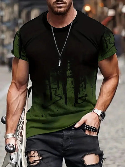 Zachary T-Shirt | Herren Casual Splash Print Hemd-HauteBerlin