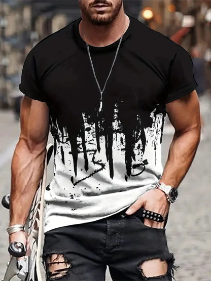 Zachary T-Shirt | Herren Casual Splash Print Hemd-HauteBerlin