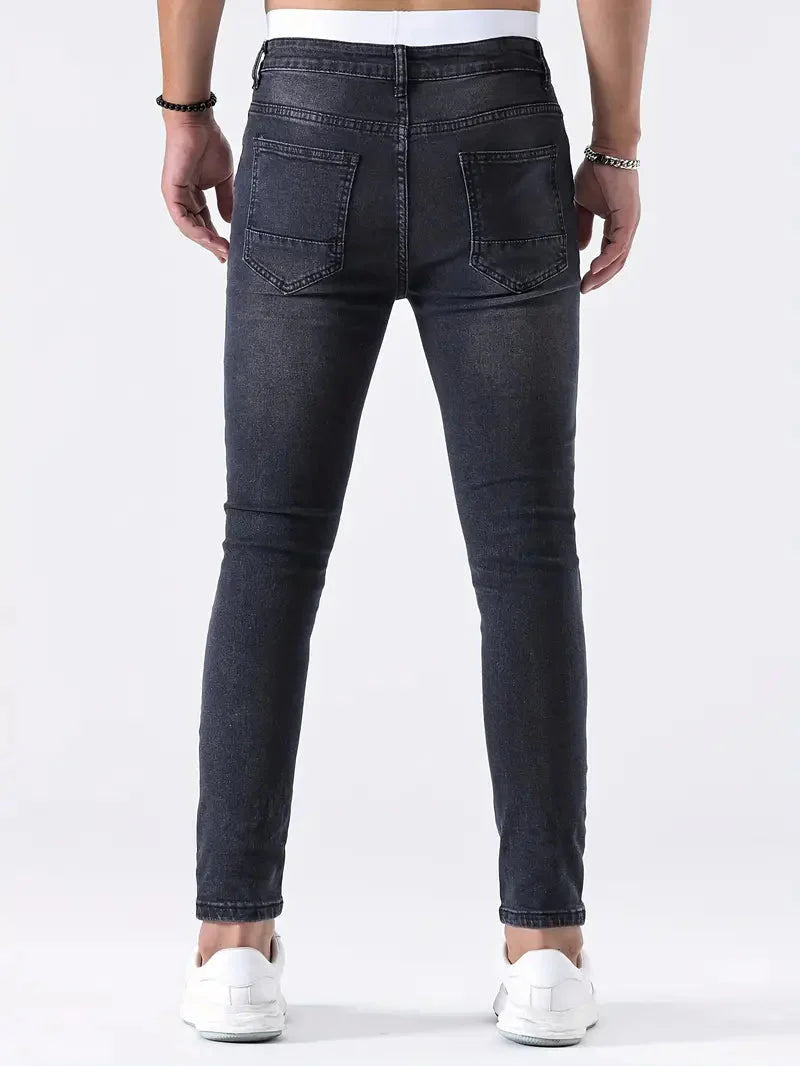 Zayden Zerrissene Jeans | Trendige Slim Fit Jeans für Männer-HauteBerlin
