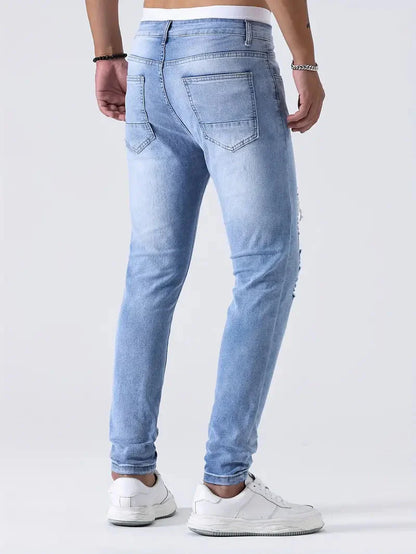 Zayden Zerrissene Jeans | Trendige Slim Fit Jeans für Männer-HauteBerlin
