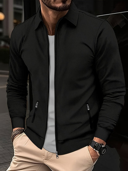 Zip Cardigan – Herren-Sweatshirtjacke mit Umlegekragen und durchgehendem Reißverschluss-HauteBerlin