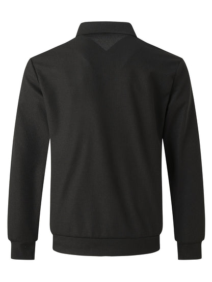 Zip Cardigan – Herren-Sweatshirtjacke mit Umlegekragen und durchgehendem Reißverschluss-HauteBerlin