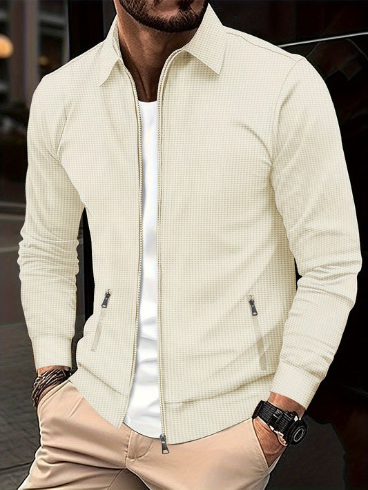 Zip Cardigan – Herren-Sweatshirtjacke mit Umlegekragen und durchgehendem Reißverschluss-HauteBerlin