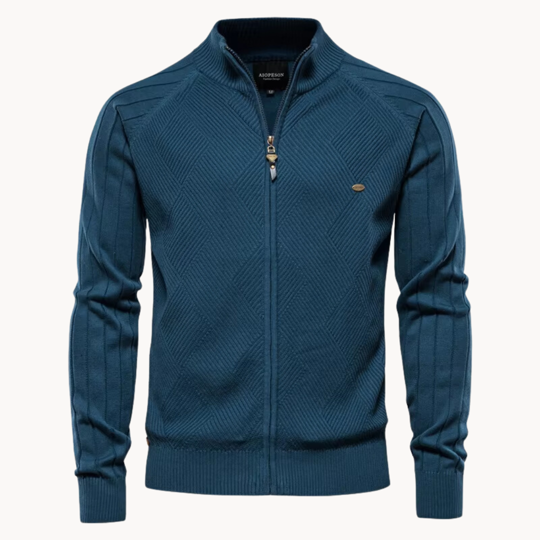 Zip-Up Cardigan – Leichter Strickcardigan für Männer-HauteBerlin