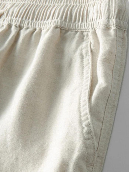 Zweiteiler | Kurzarm | Knopfleiste | Leinenkleidung | Leinenhose für Herren-HauteBerlin
