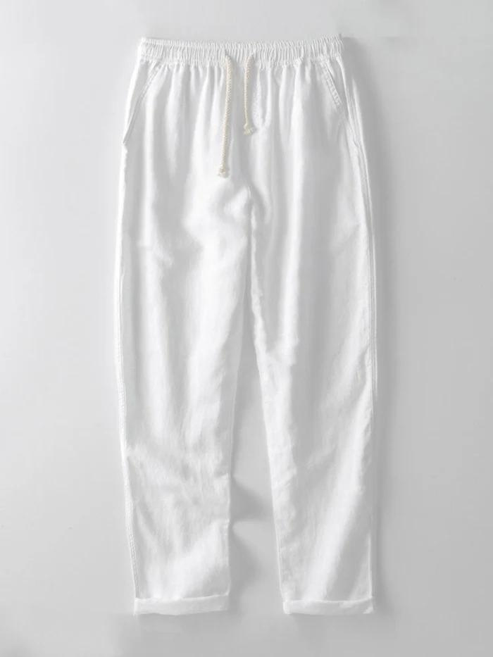 Zweiteiler | Kurzarm | Knopfleiste | Leinenkleidung | Leinenhose für Herren-HauteBerlin