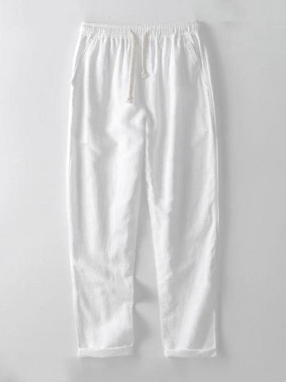 Zweiteiler | Kurzarm | Knopfleiste | Leinenkleidung | Leinenhose für Herren-HauteBerlin