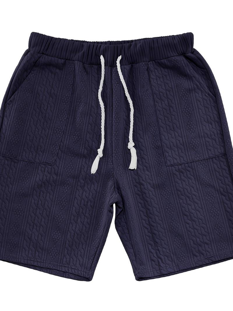 Zweiteiliges Set | Gestrickt | Kurzarm | Co-Ord Sets Männer | Herren Kurzsets-HauteBerlin