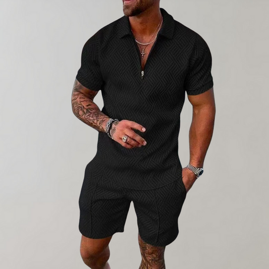 Zweiteiliges Set | Kurzarm | Poloshirt | Shirt & Shorts Set | Herrenbekleidung-HauteBerlin