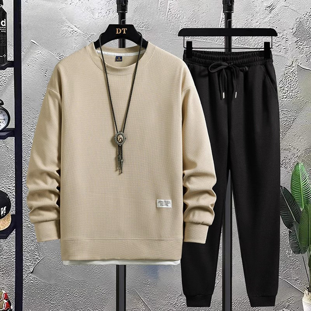 Zweiteiliges Set – Lässiges Jogging-Sweatshirt-Set für Männer-HauteBerlin