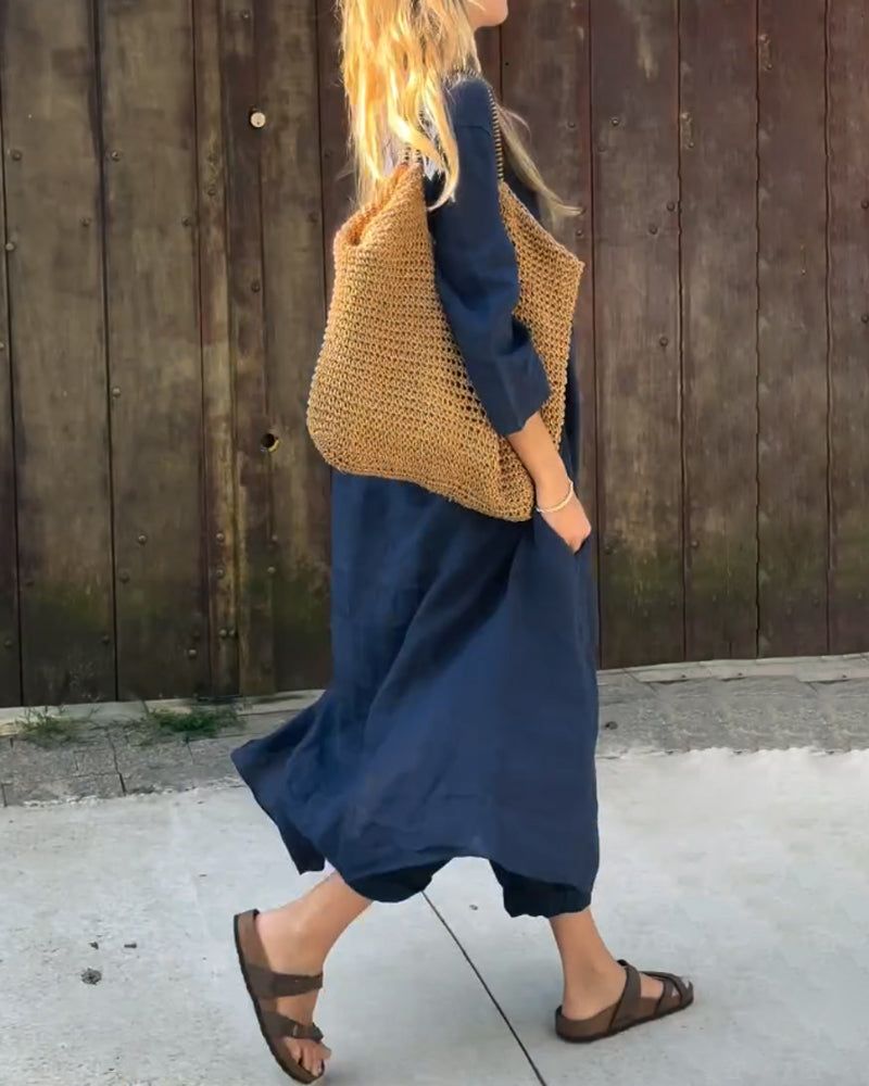 Zweiteiliges Set – Lässiges Oversize-Set aus Bluse und Hose für Damen für den Sommer-HauteBerlin