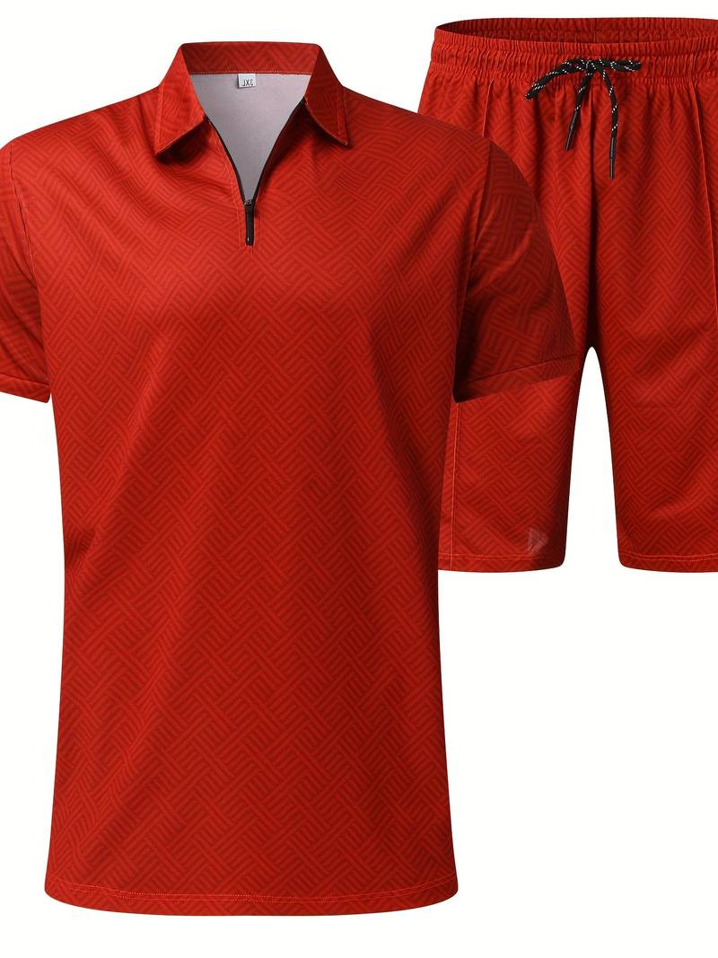 Zweiteiliges Set - Sommer - Kurzarm - Shorts - Herrenbekleidung-HauteBerlin