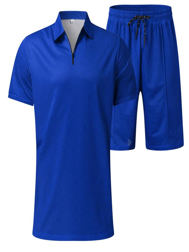 Zweiteiliges Set - Sommer - Kurzarm - Shorts - Herrenbekleidung-HauteBerlin