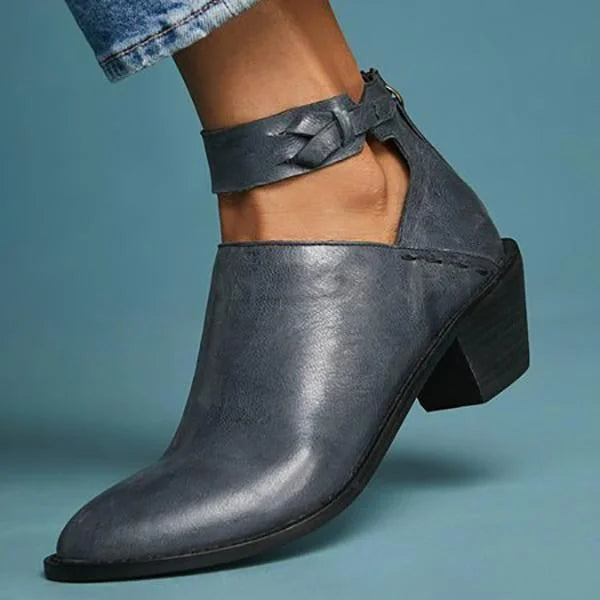 Valmora – Damen Lederstiefel mit Blockabsatz & Elegantem Design-Blau-35-HauteBerlin