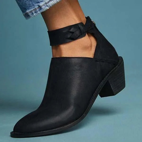 Valmora – Damen Lederstiefel mit Blockabsatz & Elegantem Design-Schwarz-35-HauteBerlin