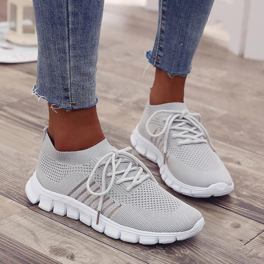 Rachele - Orthopädische Komfort-Damenturnschuhe-Grau-35-HauteBerlin