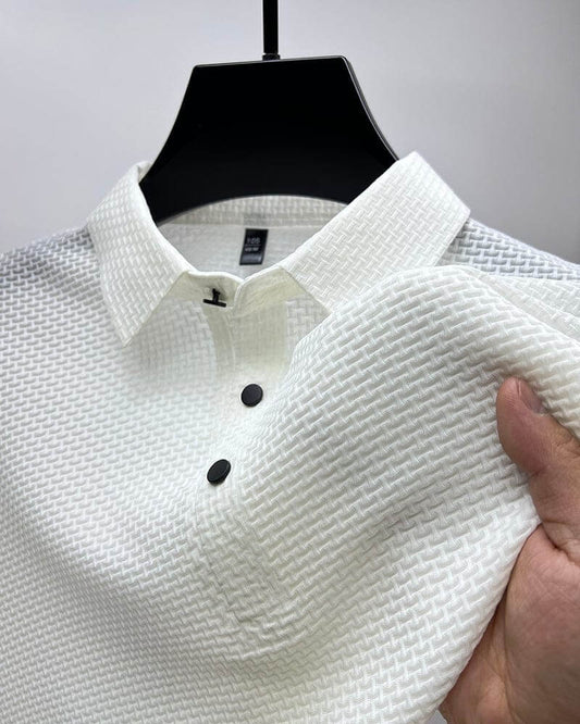 Solvaro – Atmungsaktives Herren Poloshirt aus Premium-Baumwolle für den Sommer-Weiß-M-HauteBerlin