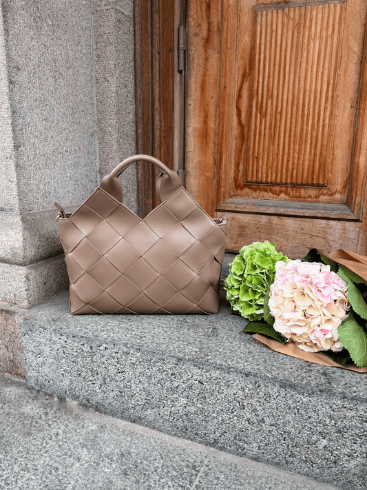 Gewebte Handtasche – groß – strukturiert – Tragetasche