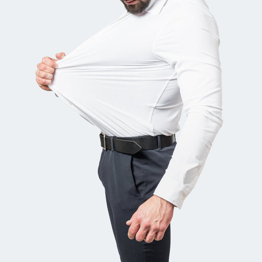 Cavessio – Herren Bügelfreies Stretchhemd mit Modern Fit-HauteBerlin