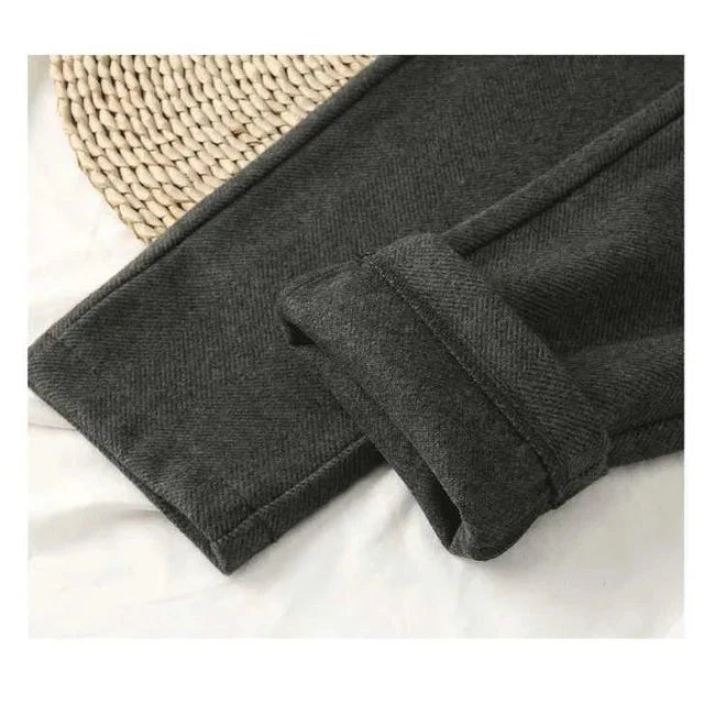 Élivine – Hoch taillierte Damen Tweed-Hose mit Klassischem Schnitt & Struktur-Schwarz-S-HauteBerlin