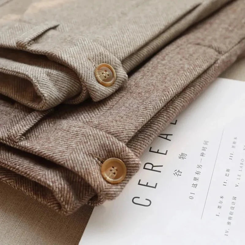 Élivine – Hoch taillierte Damen Tweed-Hose mit Klassischem Schnitt & Struktur-HauteBerlin