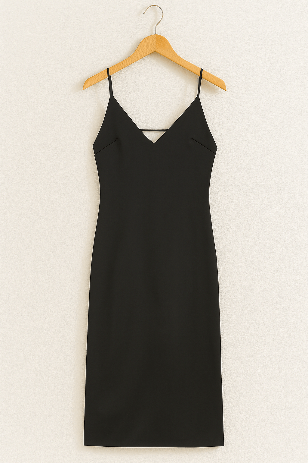 Mittellanges Kleid – Elegantes Sommerkleid mit Spaghettiträgern