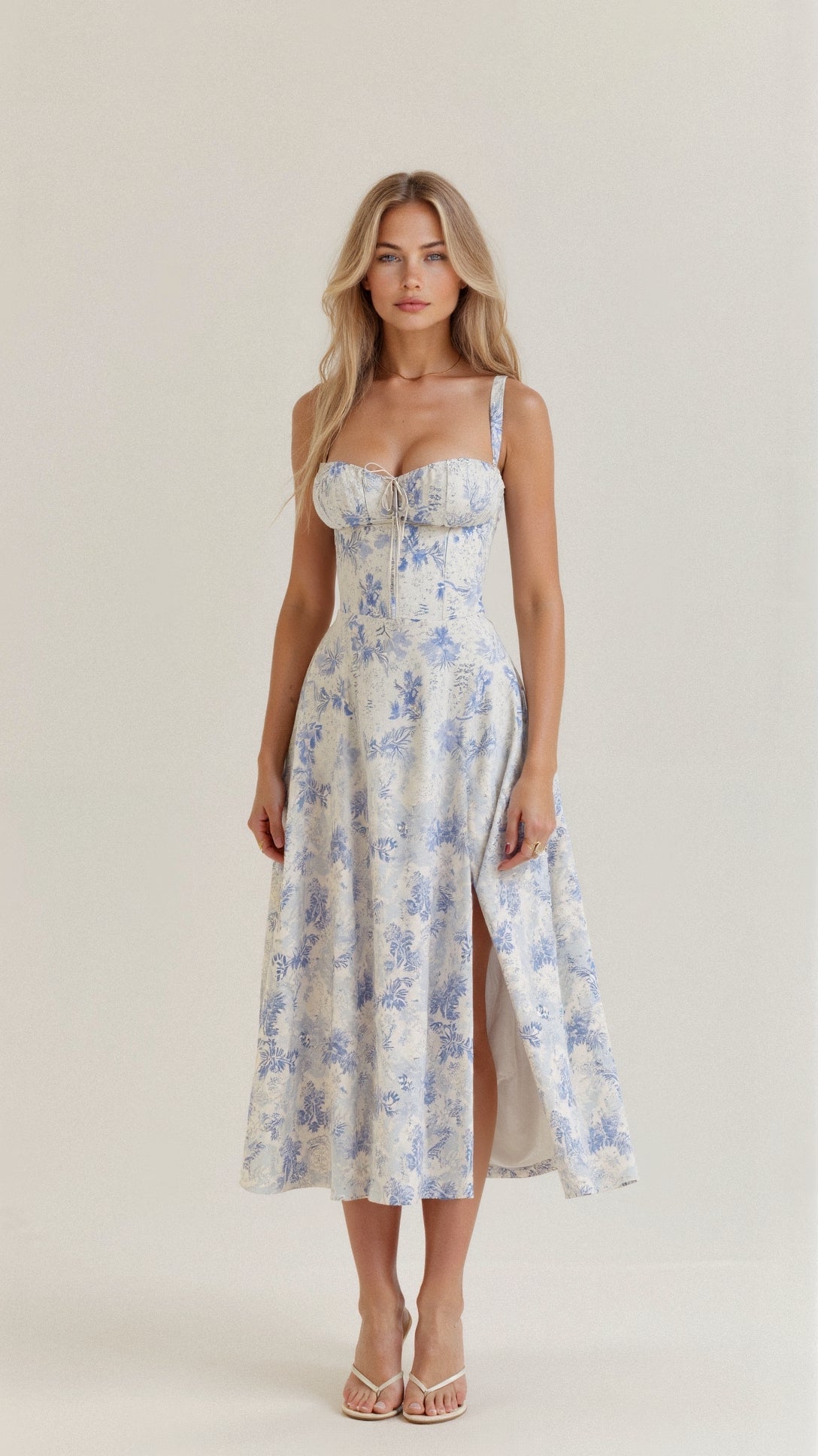 Vereluna – Figurbetontes Damen Korsett-Midikleid mit Elegantem Schnitt-Blau-S-HauteBerlin