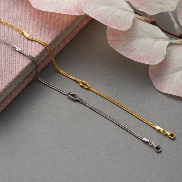 Knotenarmband – Dünnes, minimalistisches Armband für Frauen